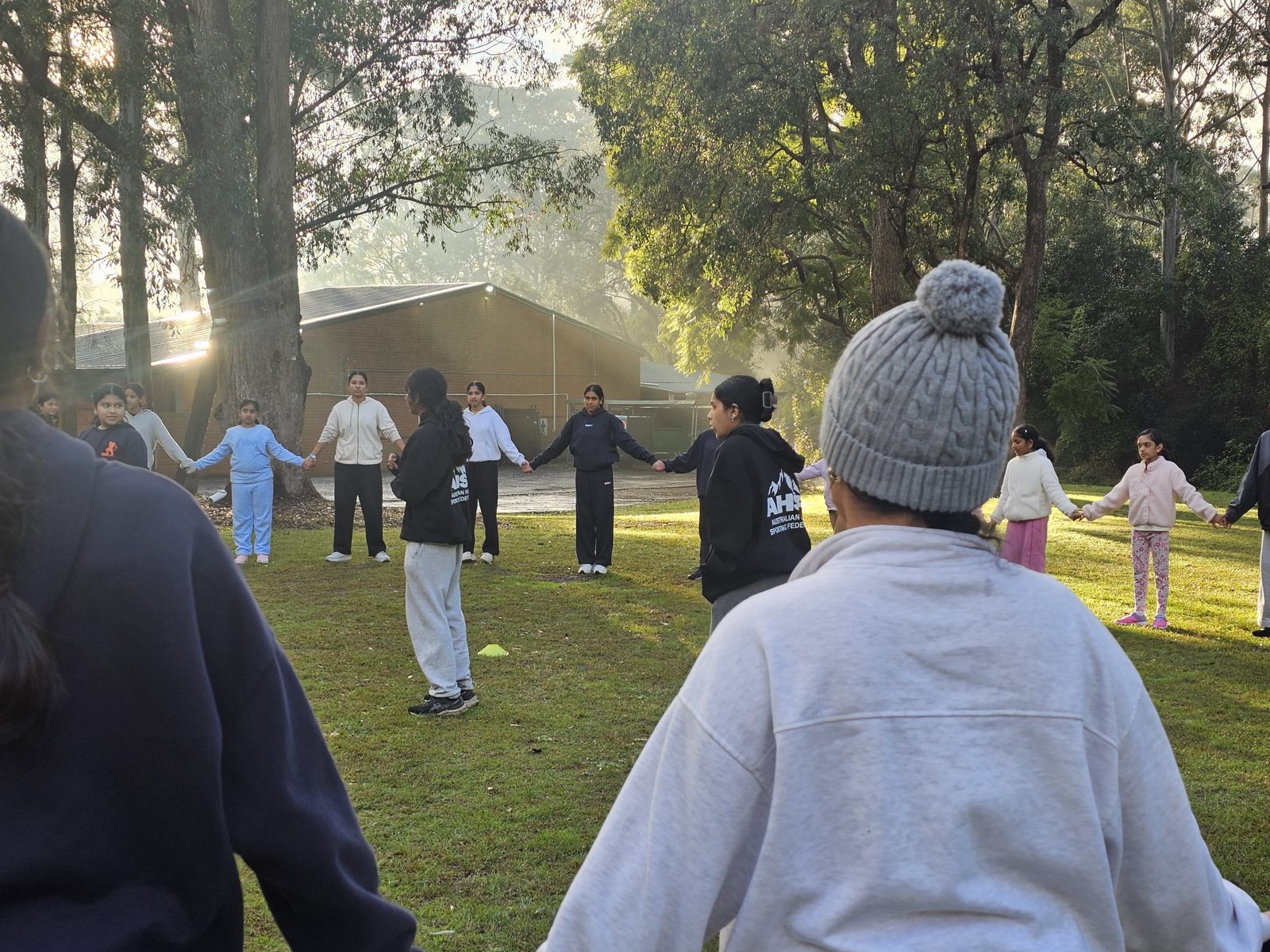 AHSF community stretching circle